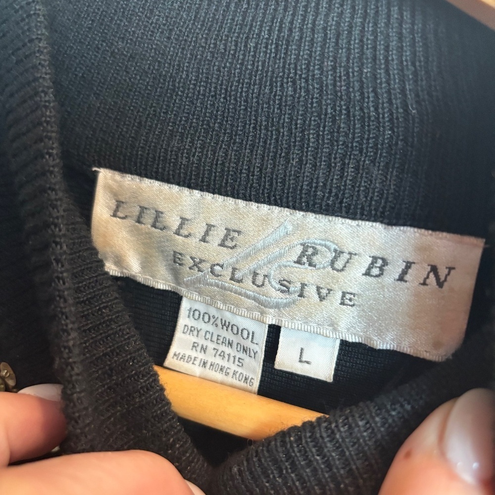 Lily Rubin VINTAGE Embellished 100% wool sweater - Picture 8 of 8